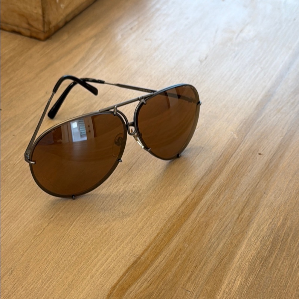 Porsche Design Black Frame with Brown Lenses Sunglasses